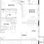 2 Bedroom Low Zone – Unit H - 64.00 sqm